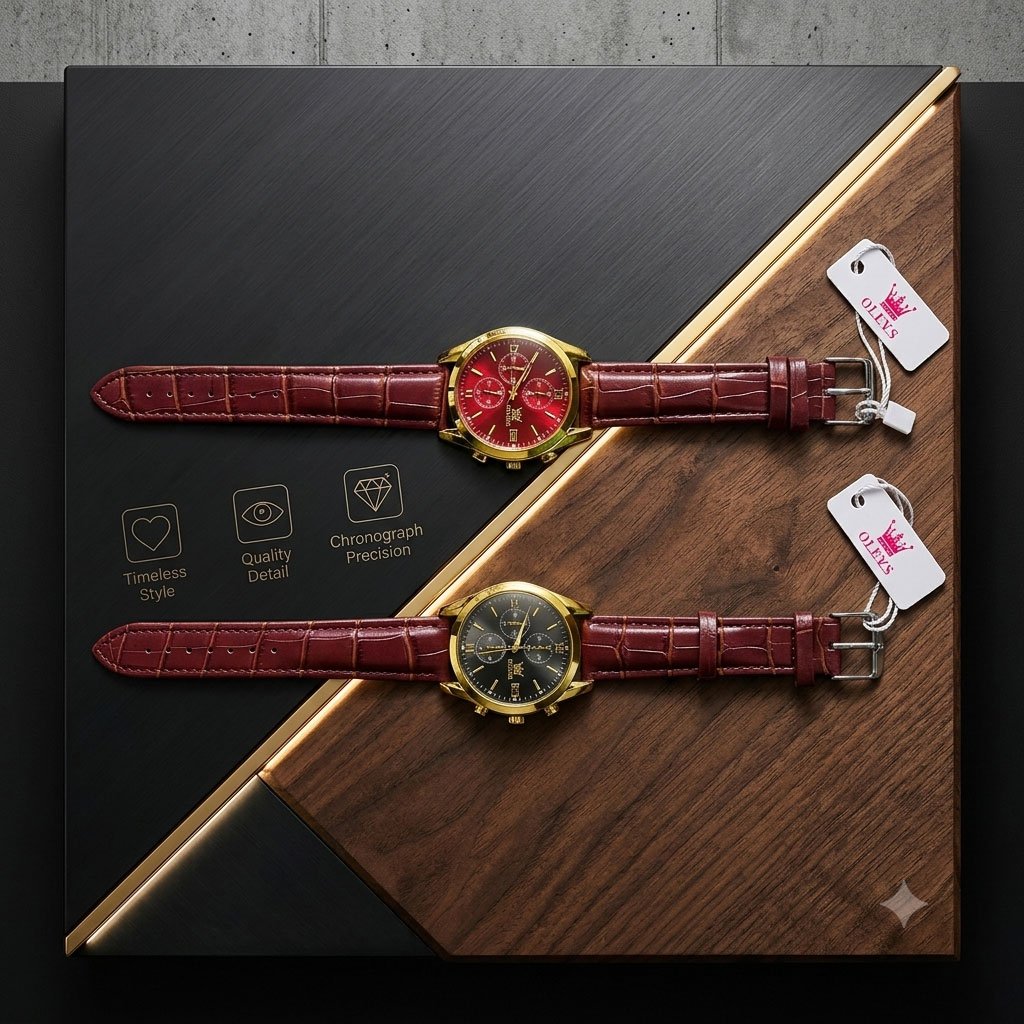 Olevs Leather Watch